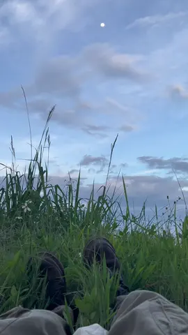 nằm trên thảm cỏ nhìn mây trôi