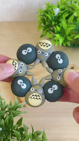 無限にちぎって遊べる、トトロのちぎりパンを作ってみました。#粘土 #工作 #磁石 #トトロ #ちぎりパン 