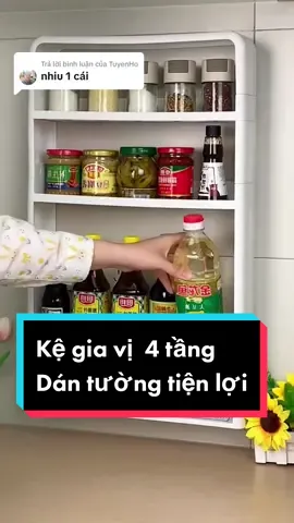 Trả lời @TuyenHo Kệ gia vị 4 tầng dán tường tiện lợi #kệgiavị #kegiavitreotuong #review #vairal #xuhuong #giadungthongminh 
