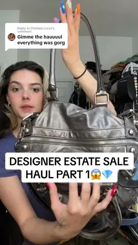 Replying to @Chelsea Lucas designer estate sale haul part 1!! #designerestatesale #vintagebalenciaga #vintagemugler 