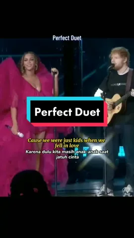 Sound Livenya terlalu riuh dengan suara penonton, jadi kuganti versi album 🙏 #edsheeran #beyonce #perfectduet #lirikterjemahan #fyp 