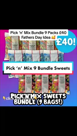 #shoppingam2pm #picknmix #9 #pack #bundle #sweets #£40 #uk #ftp #tiktokmademebuyit #maypaysale #treat #FathersDay #idea #present #dad #stepdad #husband #children #kids #travel 