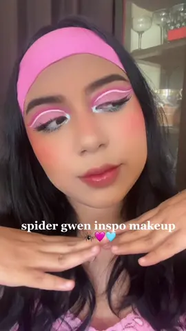 Spider gwen inspo makeup🕷️🩵🩷. @Rare Beauty @Beauty Creations @Beauty Creations México #makeup #makeuptutorial #beautycreations #rarebeauty #maquillaje #maquiagem #spiderman #spidermanacrossthespiderverse #spiderverse #spidergwen #gwenstacy #makeupspiderman #fyp #parati #belleza #maquillajedeojos 