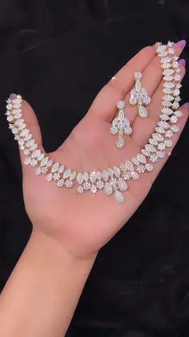Simple yet elegant necklace set, Cubic Zirconia Set for quality lover 📞 9861698400 Call us to Order Online  #necklace #abhushangallery #abhushan #fyp #foryou #foryoupage #highquality #worldwideshipping #nepalijewellery #mostlovedbrand #goviral #jewelleryinnepal #necklace #wedding #cubiczirconia 