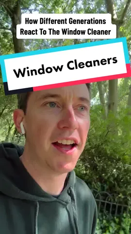 how different generations react to the window cleaner  #generations #millennial #genx #boomers #genz #windowcleaners 