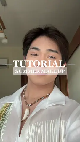 Quick glowy makeup for the summer!! Remember to always put sunscreen you guys😊😊 #grwm #tutorial #Summer #makeupformen #makeuptutorial #makeup 