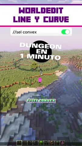 worldedit comando line y curve, crear dungeon en 1min. #Minecraft #minecraftconstrucciones #worldedit #comandosminecraft 
