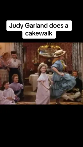 Judy Garland and Margaret O’Brien dancing a cakewalk at the end of this performance of Under the Bamboo Tree. Cakewalks were a dance first performed by Black slaves on plantations - they parodied the mannered dance style of the white owners, during dance contests where the prize was often a cake. #judygarland #cakewalk #camp