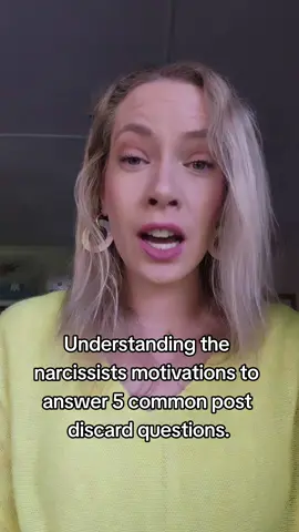 Understanding what motivates the narcissist and using that understanding to answer 5 common post discard questions. #narcissism #narcissistrecovery #narcissisticabuse #narcissisticdiscard #narcissisticbehavior #narcaware #narcissisticex #natctok #narctalk #narcissistrecoverycoach #narcissisticbehaviors #narcissist #narcissisticabusecycle #narcawareness 