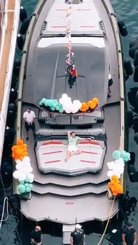 Connor McGregor relaxing onboard his Lamborghini yacht😎 #monaco #lamborghini #mcgregor #yachtlife #UFC #boxing #champion 