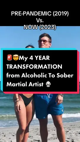 Thank God I Gave Up Alcohol & Got Back Into Martial Arts Or Id Still Be A Washed Up Beach Bum 💯🙏🥋 #thenvsnow #GlowUp #sobriety #sundayservice #martialarts #fyp 