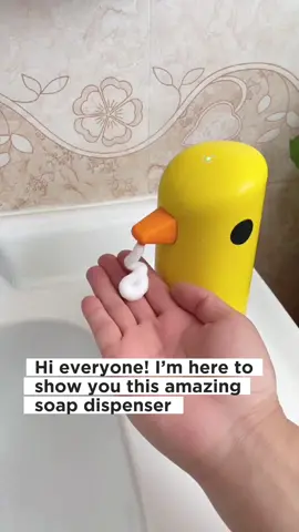 It’s so cute and fun to use!                                                                   ..#handwashwash #foamsoapdispenser #handwashhand #yellowrubberduck #kidswashdaytips #handwashhand #motorhomelife #homelifefornow