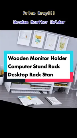 Price drop mga beshy!! Wooden Monitor Holder Computer Stand Rack Desktop Rack Stand #budolfindsph #iaddtocartmonayan #monitorholder #fyp #computerstand #desktoprack #office #school #Home #pabudolkana 