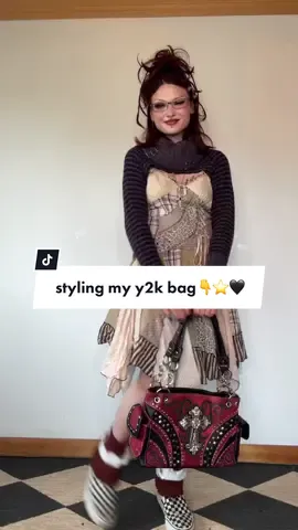 bury me w this bag🤧⭐️☝️ shes so sexcii🖤✨dress from @pearlst & bolero/legwarmers by me! #outfits #styling #outfitinspo #y2k #emo #trashyaesthetic FAKE EVERYTHING