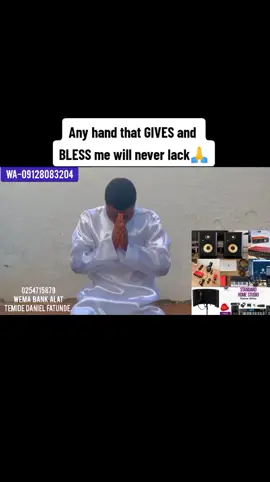 Hello my lovely fans, thanks for supporting, sharing, commenting, liking my content, May God continue to reward you inshallah 🙏 Fans I'm looking forward to you for a financial help about my studio I do record, I won't lie to you, I'm really spending alot, for me to just record in the studio and this is really holding me back to create more content because the money they are collecting from me is much, this is the main reason why  I need your support to get my own new studio equipment.  Please ma/sir any amount is not to small to support GOD work, anyone that bless me with any token will be bless times 10 fold of the money you use to support the GOD work in Jesus name. amen. ✅Acct number (0254715879). ✅Bank : (Wema bank alat). ✅ Account name (Temide Daniel fatunde). For more enquires, you can call or chat me on WhatsApp (09128083204). #celebrity #cherubim #celestial #instagram #elevation #facebook #tag #ijomimo #abracadabra #christambassador #christambassador #worldcup #tiktok #island #happysunday #lagos #london #usa #inspiration #motivation #qoute  #nigeria #lagos #lagosnigeria 
