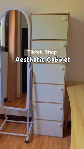 6.6 Sale na! #fyp #tiktokshop #aesthetic #woodcabinet #aestheticorganizer #roomessentials #tiktokfinds 
