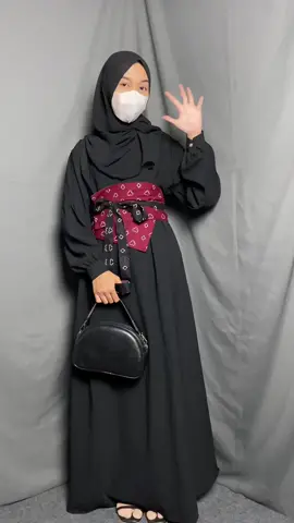 Pakai dress polos ditambah obi gini doang udah bisa dipake buat kondangan🥰🖤 #pewemeratjoen #rekomendasioutfit #racunoutfit #inspirasiootd #obibeltstyle 