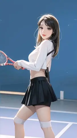 テニスの挑戦試合が始まりました。#テニス女子 #女子大生 #挑戦する #アニメ 