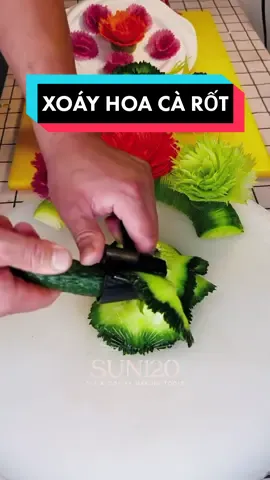 Xoáy hoa cà rốt tạo hình hoa #trangtrihoaqua #tiahoaquatiktok #daotiahoaqua #trungthu #xoayhoacarot 