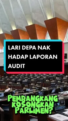 Depa lari tinggalkan parlimen kosong belah depa, semata taknak hadap laporan Audit.. pelik #KerajaanPerpaduan #MalaysiaMadani #AnwarIbrahim #PMX 