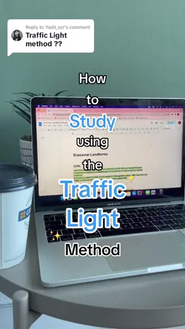 Replying to @Yadii_szr  The Traffic Light Study method is great for prioritising your workload on where your weak spots are in your knowledge 🧠 if you’re someone who is a little lazy, struggles to focus, didn’t leave enough time before an exam, or just simply doesn’t know where to start - this is a game changer!  You can do this method digitally, or with pens or pencils. Either way, this method is an effective time saver, helping you focus your energy on studying what you need to the most! #studytok #studystream #trafficlightsystem #trafficlightmethod #studytips #studytipsguru #exams #adhd 
