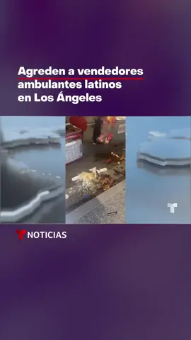 Queda grabado la agresión contra el carrito de una vendedora ambulante en #LosAngeles. Un guardia de seguridad fue acusado del ataque contra el puesto de comida en el estadio SoFi. Una niña de 12 años resultó herida mientras cuidaba el carrito mientras su madre iba al baño.  #Latinos #vendedoresambulantes