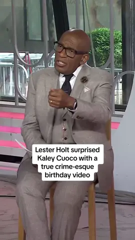 Avid #truecrime and #Dateline fan #KaleyCuoco said her friends surprised her for her 30th birthday with a video featuring the show’s anchor, #LesterHolt, setting up a story as if she was a missing person. #todayshow 