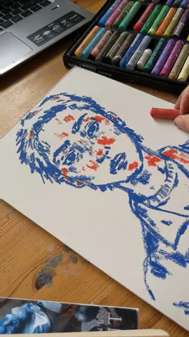 🫀 #oilpastel #oilpasteldrawing #oilpastelportrait 