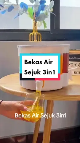 Rotateable Water Bottle Water Dispenser, 3 Compartment Water dispenser, Bekas Air Sejuk 3 dalam 1. #3compartmentwaterdispenser  #bekasairsejuk  #bekasair3in1  #fypdongggggggg 