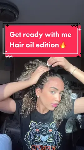 Get ready with me - Oil edition 🔥#getreadywithme #curlyhair #hairoil #sabrremedies #MustHaveProducts 