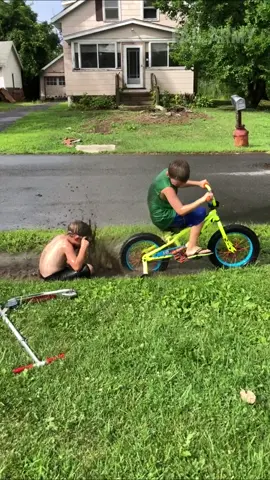 dirt biking prodigy in the making 🏍️ #FailArmy #thefuture #siblings #mud