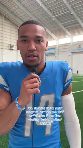 That’s when you came in wearing a football helmet and said, “Okay, let’s talk”…about Taylor Swift. #taylorswift #erastour #detroitlions 