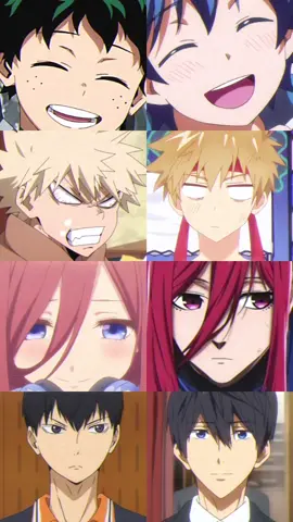 似てるな #緑谷出久 #鈴木入間 #爆豪勝己 #犬束秀 #中野三玖 #千切豹馬 #影山飛雄 #七瀬遙 #僕のヒーローアカデミア #魔入りました入間くん #可愛いだけじゃない式守さん #五等分の花嫁 #ブルーロック #ハイキュー #free #似てるキャラ 