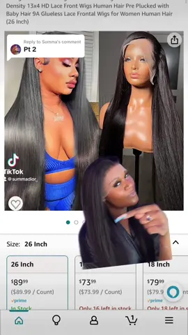 Replying to @Summa   Try this 13x4 26inch straight wig from pojamey on AMAZON!! With me Link in bio, part 2 #amazonwig #amazonfinds #wig #amazonwigreview #frontalinstall #frontalwiginstall #straighttiktok 