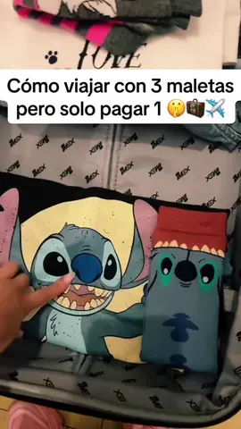 Como viajar con 3 maletas y pagar 1 sola (aplica paga viajes de ida) es ideal para cuando quieres volver con las maletas llenas #tipsviajeros #travel #viajes #chile #disney #fyp 
