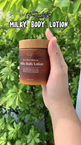 Dưỡng trắng da đón hè nào mấy chị ơiii . Đây là cách em trị những những đóm nâu khi bị tăng sắc tố da .💓 #review #freshity #milkybodylotion #duongda #duongtrangbody #duongbody 