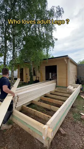 Adult lego and lincoln logs had a baby #logcabin #gardenroom #lincolnlogs #fyp #DIY #woodworking 