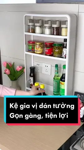 Kệ gia vị dán tường tiện lợi, 4 tầng, có ngăn kéo #kệgiavị #kegiavitreotuong #review #vairal #xuhuong #fypシ #giadungthongminh #giadungtienloi 