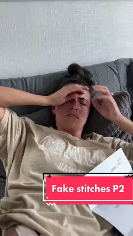 FAKE STITCH PRANK PART 2 🤣 #prank #fakestitches #coupleprankswars #funny #viral 