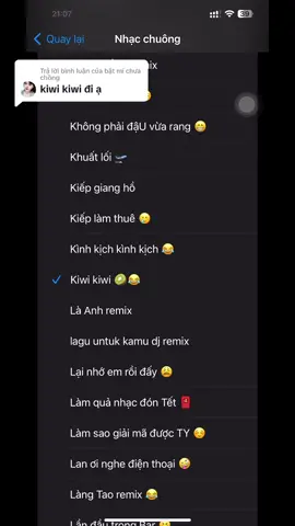Trả lời @bật mí chưa chồng    Kiwi kiwi remix #nhacchuongiphone #nhacchuong #ringtone #nhacchuongdienthoai #nhactheoyeucau #nhachaihuoc 