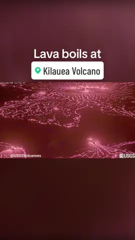 BOILING LAVA: Watch as the Kilauea volcano’s Halemaʻumaʻu crater glows with boiling lava as it continues to erupt. #lava #volcano #hawaii 