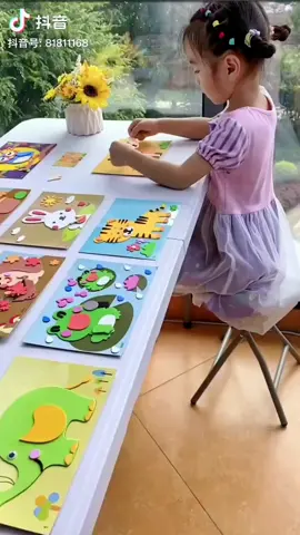 12Pcs DIY 3D EVA Foam Sticker for kids Art and Craft Cartoon Animal Puzzles Kindergarten  Handmade Kids Educational Toys #nechibaby #kidseducationaltoys #babyfashion #babytoys #kidslearning 