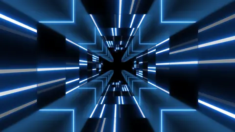 • Fundo de Evento de Luz Vj Led | Loop de Túnel de Néon Azul | 4K #fy #foryou #foryoupage #abstract #abstractart