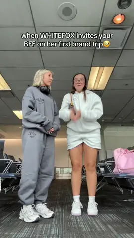 they grow up so fast😌@White Fox Boutique thank you we are SO excited 🥹 #girls #bff #travel #whitefox #brandtrip (code SPENCERBTIKTOK for our sweatsets) 