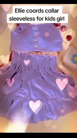 Ellie coords collar sleeveless for kids girl 2- 6 years old #coords #sleeveless #kids #girl #kidwear #clothes #elliecoords #affiliate #tiktokaffiliatemarketing #affiliatemarketing #fyp #fypシ #kidsgirls 