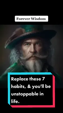 Replace these 7 habits and you will be unstoppable in life. #thinking #gratitude #action #exercise #perfection #positive #opportunity #book #books #friends #mentors #fastfood #Home #cook #money #time #fun #sleep #productivity #top #show #MentalHealth #mentalhealthmatters #MentalHealthAwareness #godblessyou #see #seeya #people #wisdom #wisewords #ai #LifeAdvice #forever_wisdom #lifelessons 