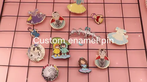 A collection of custom metal badges