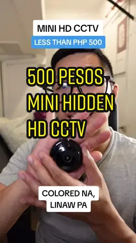 MINI HIDDEN CCTV CAMERA - FOR 500 PESOS ONLY. HD NA, COLORED PA! #homegadgets #smarthome #cctv #minicctv #hiddencamera #colored #homeprotection #security #camera #fyp #tiktokfinds #budolfinds #titogaming #qualityfinds #portable #family 