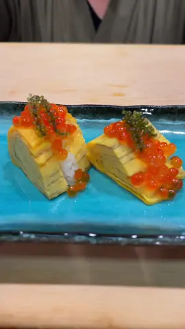 【Tamagoyaki】🇯🇵 Japanese omelet topped with Ikura🥚#sushi#egg 