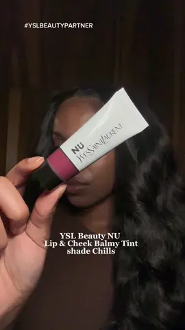 elevate your glowy summer makeup look with the @YSL Beauty NU Lip & Cheek Tint in shade Chills! 🤍🌞 #YSLBeautyLab #purpleblush #summermakeup #yslbeautypartner 